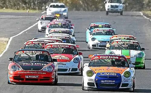 Matt Kingsley (50), who won all three races in his class at the Shannons Nationals at Morgan Park Raceway last year, alongside 2011 champion Roger Lago. Matt Kingsley (50), who won all three races in his class at the Shannons Nationals at Morgan Park Raceway last year, alongside 2011 champion Roger Lago.
